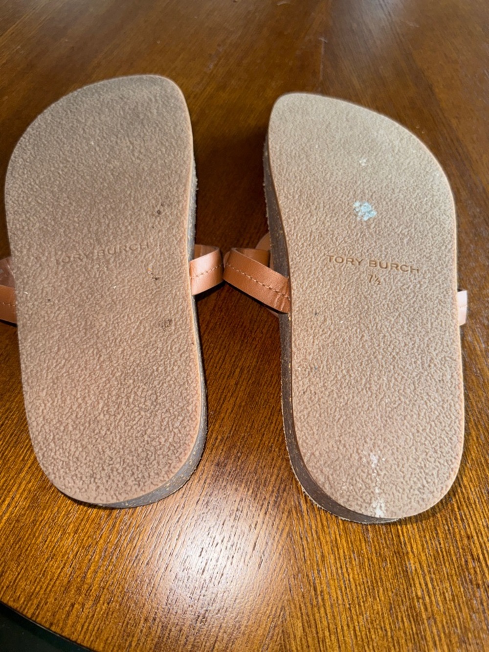 Tory Burch Miller Cloud -  Classic Cuoio-Leather Slide Sandals (box included) - Picture 4 of 5